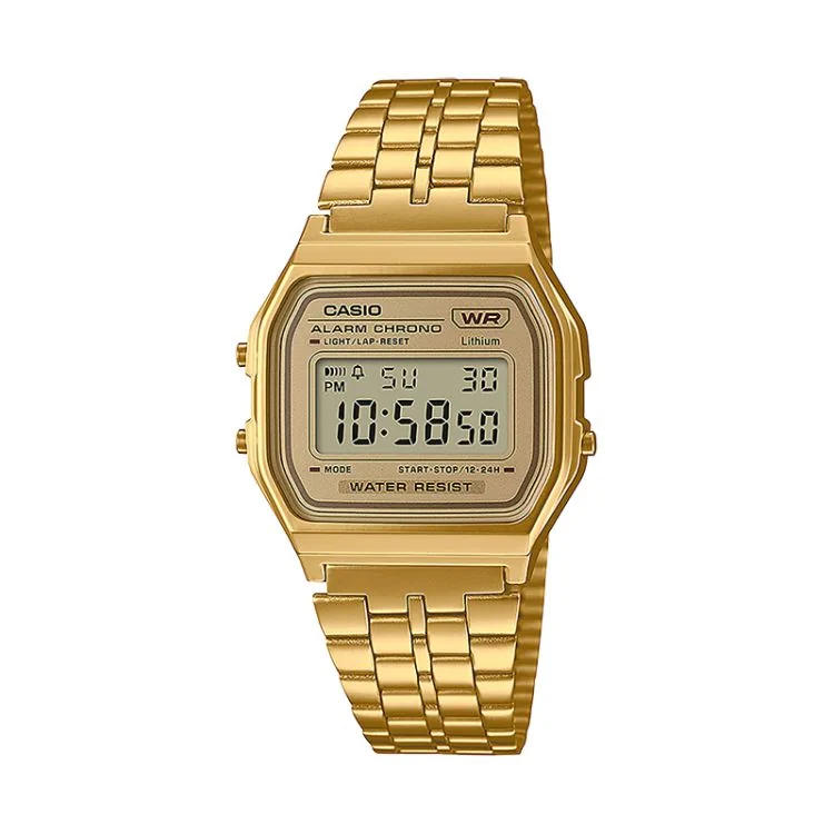 Face Montre Casio Vintage Iconic Mixte Dorée A158WETG-9AEF