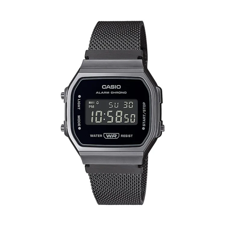 Face Montre Casio Vintage Iconic Homme Noire A168WEMB-1BEF