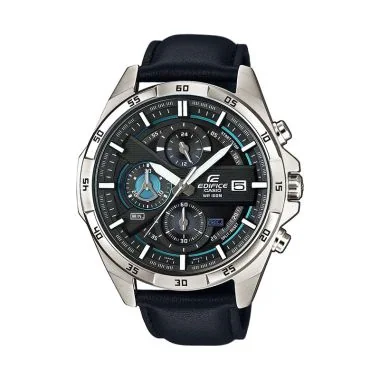 Face Montre Casio Edifice Classic Cuir Noir Homme EFR-556L-1AVUEF