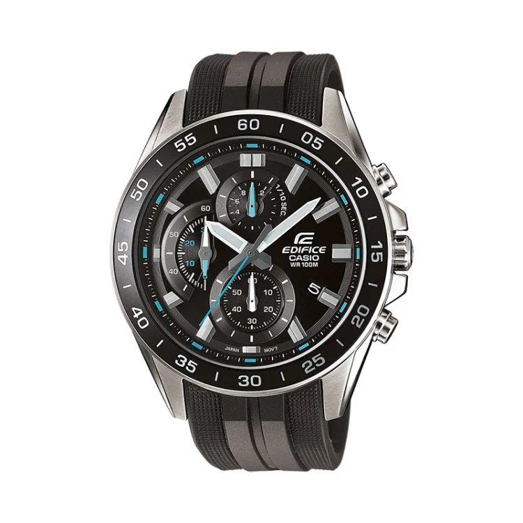 Face Montre Casio Edifice Classic Homme Résine Noir EFV-550P-1AVUEF