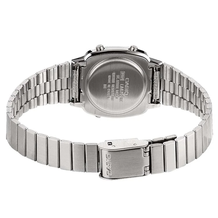 Dos Montre Casio Vintage Mini Femme Acier Argentée LA670WEA-7EF