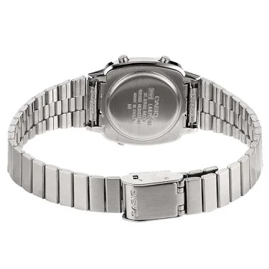 Dos Montre Casio Vintage Mini Femme Acier Argentée LA670WEA-7EF