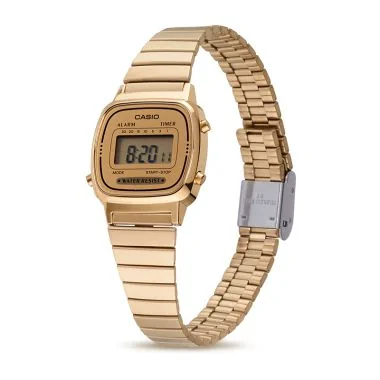 Profil Montre Casio Vintage Mini Femme Acier Dorée LA670WEGA-9EF