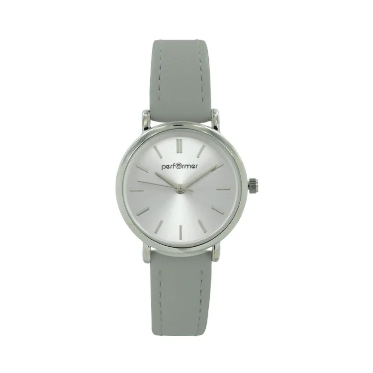 Face Montre Performer Femme Simili Cuir Gris Surpiqure Grise - 70715712