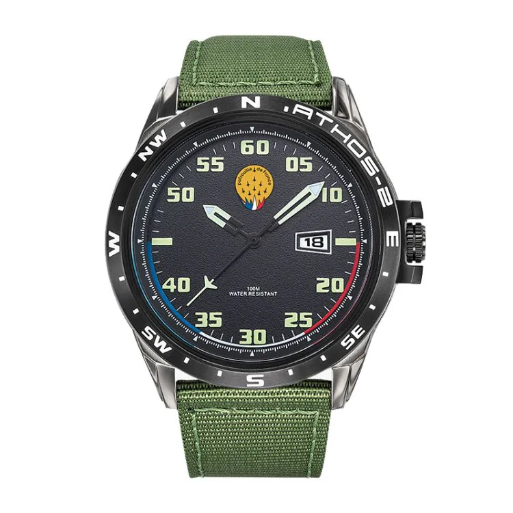Montre Patrouille de France Athos 2 Bracelet Tisse Kaki