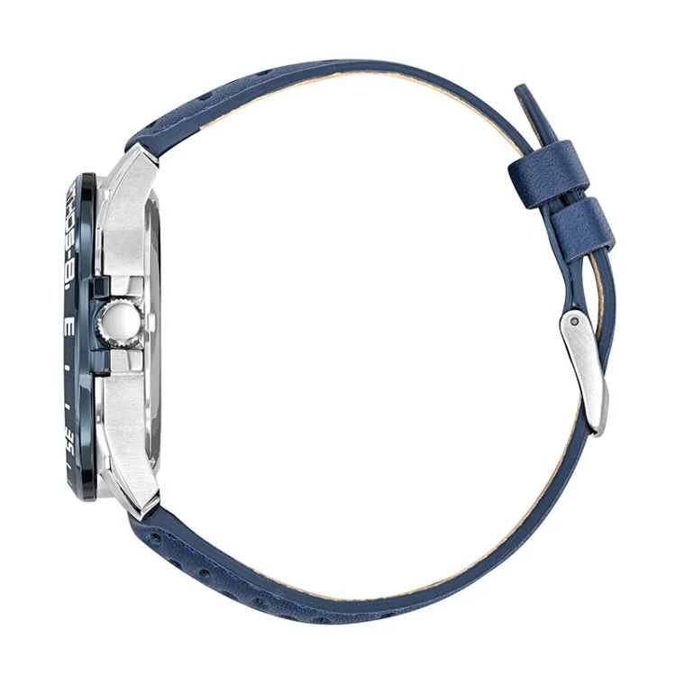 Patrouille de France - Montre Patrouille de France - Athos 8 - Automatique - Cuir Bleu Perforé