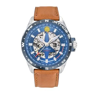 Face Patrouille de France Athos 8 Arrière Droit Automatique Squelette Cuir Marron