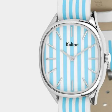 Zoom Kelton Colorama Rayée Bleu et Blanc Seersucker - 9124112