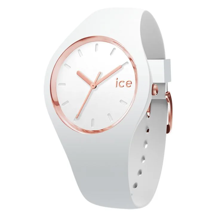 Face Ice Watch - Ice Glam Femme Blanche Doré/Rose