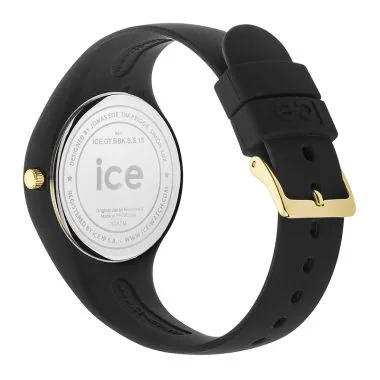 Dos Ice Watch - Ice Glitter Femme Noire et Doré Pailleté