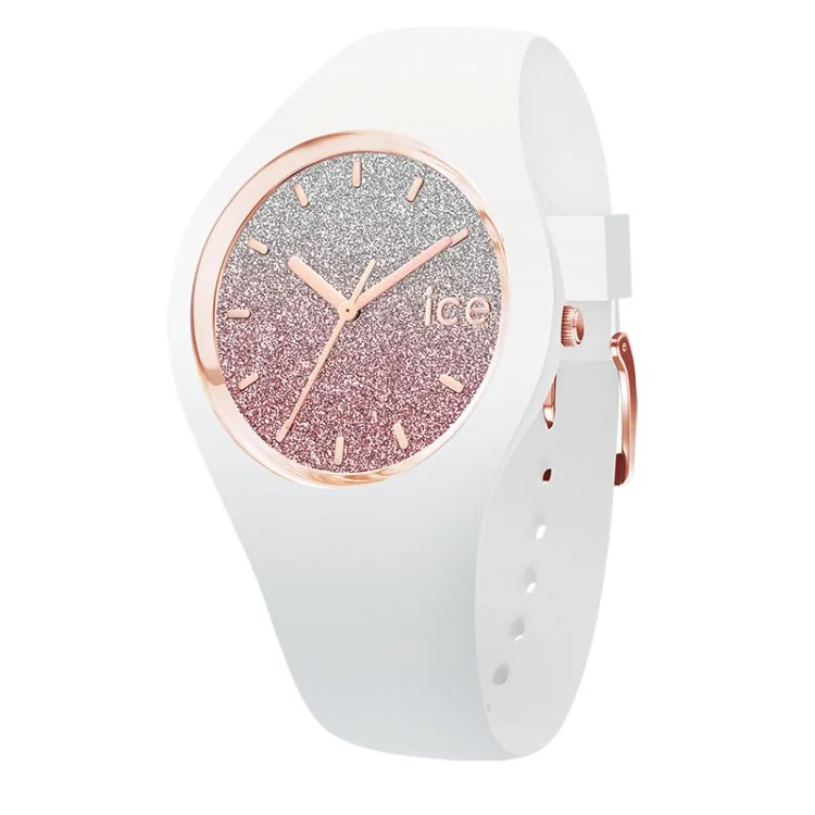 Face Ice Watch - Ice Io Femme Blanche et Rose Cadran Dégradé