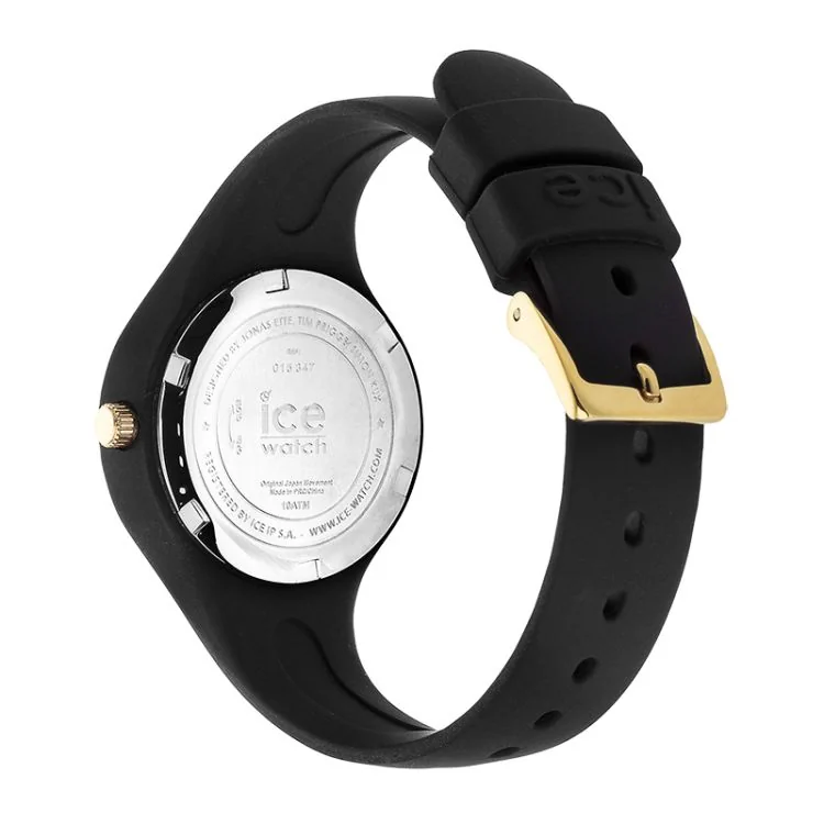 Dos Ice Watch - Ice Glitter Femme Noire et Doré Pailleté Extra Small