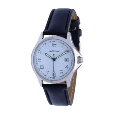 Face Montre Classique Performer Homme Cuir Noir Lisse Dateur à 3 Heures - 7022352
