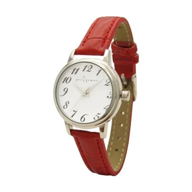 Face Montre Classique Performer Femme Simili Cuir Rouge Façon Croco - 70710412