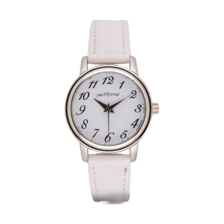 Face Montre Classique Performer Femme Simili Cuir Blanc - 70710422